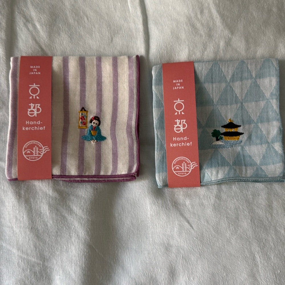 Brand new cotton embroidered handkerchiefs